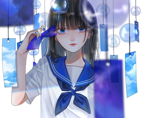 アイコン、MVイラスト、表紙絵、挿絵など描きます 目力の強い鮮やかな厚塗りが得意です イメージ2