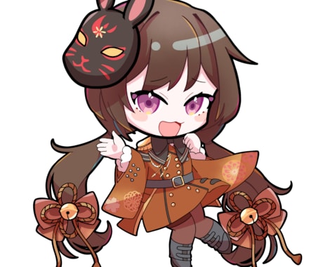 グッズにもおすすめ！ミニキャラを描きます シンプルなのにカラフルで使いやすいデフォルメキャラです！ イメージ1