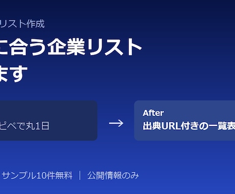 条件に合う企業・店舗リストを作ります 出典URL付き・重複なし・全件確認済み イメージ1