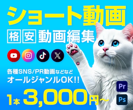 各種SNSなどのショート動画編集承ります 様々なジャンルに対応！サムネイルもご相談ください。 イメージ1
