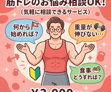 筋トレのお悩みなんでも相談のります BIG3 600kgのトレーニーに気軽に聞ける イメージ1