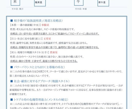 仕事の宿縁を解き明かすビジネス宿命鑑定書作成します 成功者が密かに活用する帝王学。部下・上司との相性を鑑定します イメージ2
