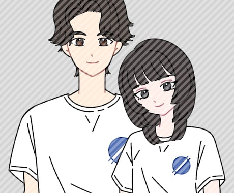 シンプルポップで可愛い人物イラスト描きます SNSアイコン、プレゼントにおすすめ イメージ1