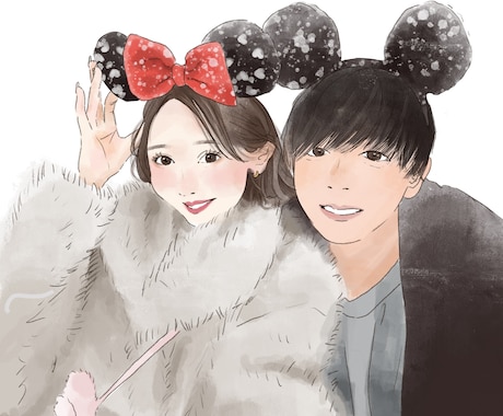 商用可◆写真1枚からイラスト作成します 簡単依頼♪オシャレな淡いイラストで優しい印象に◎ イメージ1