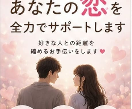 恋愛相談・LINE添削であなたの恋をサポートします 好きな人との距離を縮めるお手伝いをします イメージ1