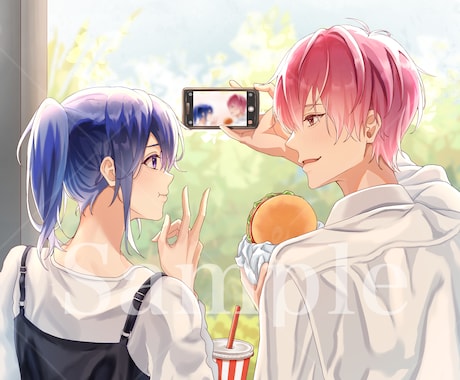 最短7日〇SNSで映える高品質のイラスト描きます 絵柄寄せ◎ SNS活動用・グッズ・冊子・推し活などに！ イメージ2
