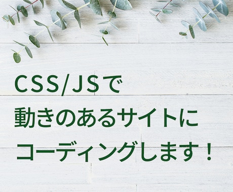 CSS/JSを使ってサイトに動きをつけます 現在のサイトに満足していない、物寂しいと感じているあなたに！ イメージ1