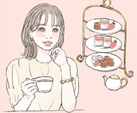 SNS・Web向け女性オリジナルイラスト描きます イメージ1