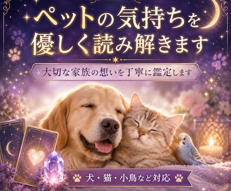 ペットの気持ちを優しく読み解きます 大切な家族の想いを丁寧に鑑定します イメージ1