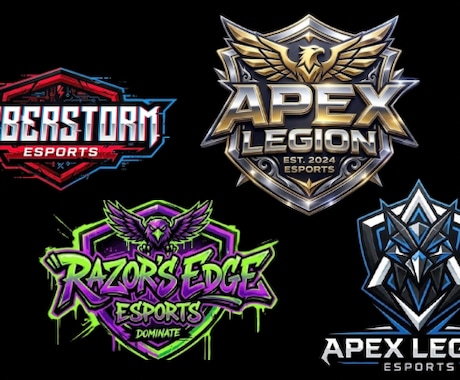 eスポーツ向け高品質ロゴ制作します プロゲーマー風ロゴを低コストで作ります イメージ2