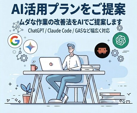 ClaudeCode等で業務効率化を提案します 業務に合った活用法を見つけて形にします イメージ1