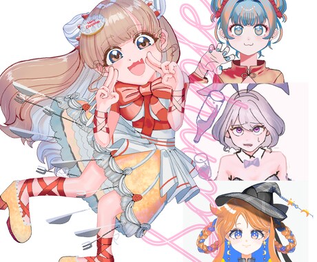 かわいい女の子のイラスト お安く描きます アイコンやサムネイルなどに使えるキャラクターを描きます！ イメージ2