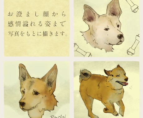 あたたかい絵柄で動物を描きます 好きな動物や愛しい家族の一員をイラストに イメージ2