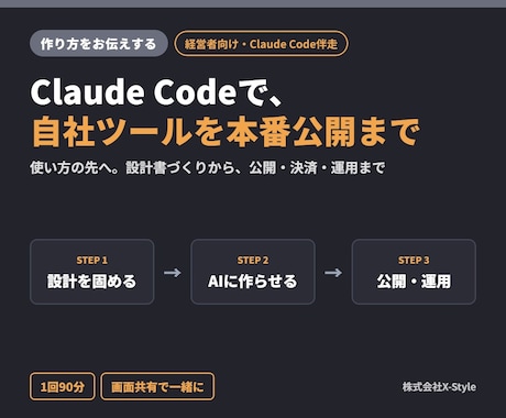 Claude Codeで本番公開まで伴走します イメージ1