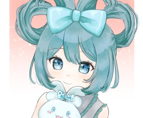 目を引くキラキラとした女の子のアイコンを製作します キラキラとした宝石のようなかわいらしい女の子が得意です♪ イメージ2