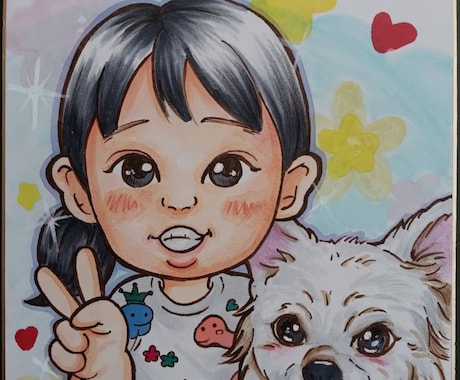 似顔絵作成致します そっくりで温かい優しい似顔絵です還暦結婚お子様の似顔絵など イメージ2