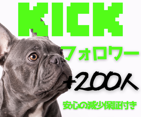 Kickフォロワー増やします フォロワー＋200人で一気に収益化圏内へ！✨安心の減少保証付 イメージ1