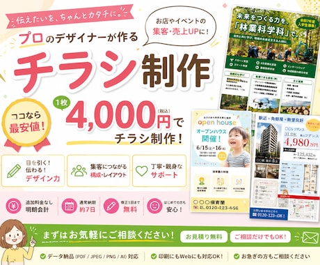 プロがチラシを最安価格でご提供します イメージ1