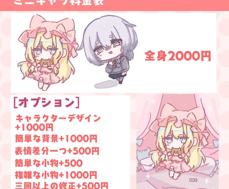 ゆるくて可愛いミニキャライラストを描きます 商用利用OK！SNSのアイコンや配信活動用に！ イメージ2