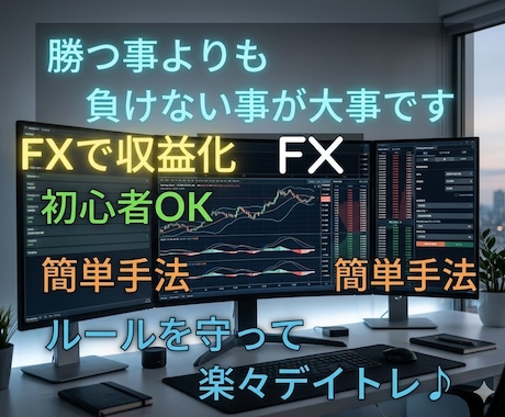 FXで収入★オリジナル手法とルールを教えます ★初心者でも毎月結果が出せる簡単デイトレ★増強版★ イメージ1