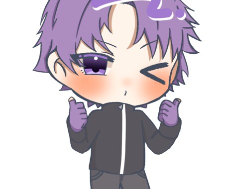 アイコンやグッズに！デフォルメイラストを制作します 目の上のハイライトが特徴的でかわいい♡ イメージ2