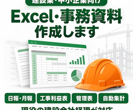建設業向けExcel・事務資料を作成します イメージ1