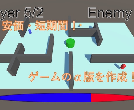 Unityでゲームのα版を作成いたします 安価・短期間でインゲーム部分を作成いたします！【値引相談可】 イメージ1