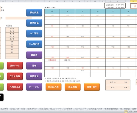 飲食店用営業日報販売します。ます 日々の売上管理から簡易損益まで、これ一つで完結します。 イメージ1