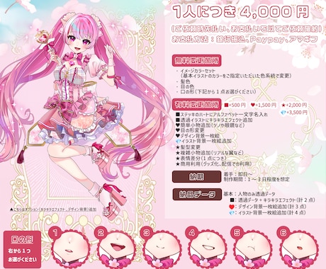 最短当日！IRIAM◎魔法少女イラスト描きます 配信にも！魔法少女衣装のキャラクターを即納でお書きします イメージ2