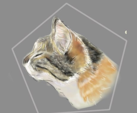 ご自宅で一緒に住んでるネコのイラストを制作します ご自宅ネコちゃんイラスト（お試し版：肩より上・顔アップ） イメージ1