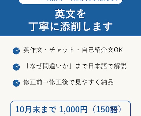 現役高校英語教員が英文を丁寧に添削します イメージ1