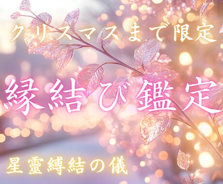 クリスマスまで限定|あなたの想い相手の心に届けます 何も動かない恋を動かす縁結び霊術|片想い・復縁・音信不通 イメージ1
