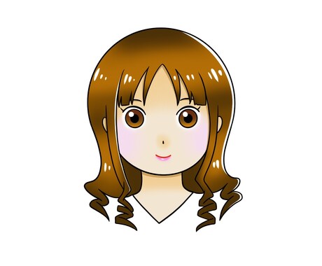 シンプルで可愛い、女の子のアイコン描きます SNSアイコンなどにいかがですか？ イメージ1