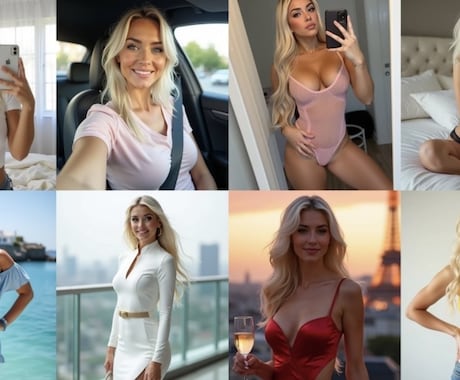 SNS・広告でバズる AI美女画像/動画生成します 海外最先端AI技術で圧倒的な美しさを提供！ イメージ1