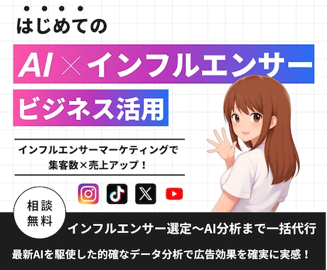 インフルエンサー選定〜PR後AI分析まで代行します イメージ1