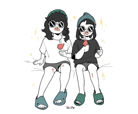 ゆるかわいいあなたの絵描きます 最短即日お渡し！あなたのイラスト描きます！ イメージ2
