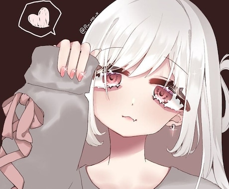 女の子の創作イラストを提供します 可愛らしい女の子のアイコンやヘッダー依頼してみませんか？？ イメージ1