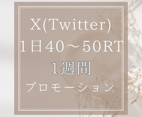 X(Twitter)を1週間プロモーションします X/Twitter/計7ツイート/40〜50RT・いいね イメージ1