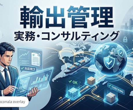 輸出管理関連業務お手伝いします リスト、キャッチオール規制などにの関連業務お手伝いします。 イメージ1