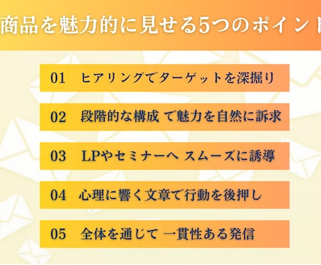 集客から販売につながるステップメールを作成します 読者の心を動かし、自然に行動へ導くシナリオ設計 イメージ2