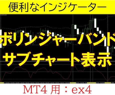 MT4用ボリバンをサブチャートに表示します MT4のメインチャートを見やすくしませんか！？ イメージ1