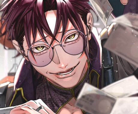 色気あるかっこいい男性イラスト承ります 面長な男性キャラを使った1枚絵や立ち絵を制作致します。 イメージ2