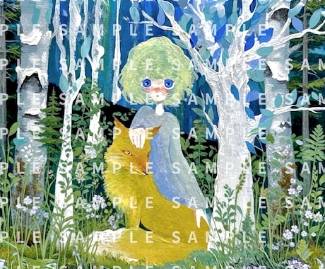 アナログの女の子のイラストを描きます イメージ1
