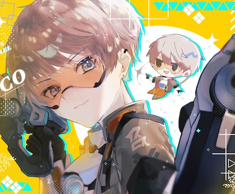 目を引くSNSアイコン描きます 透明感のある色鮮やかなイラストを提供できます！ イメージ1
