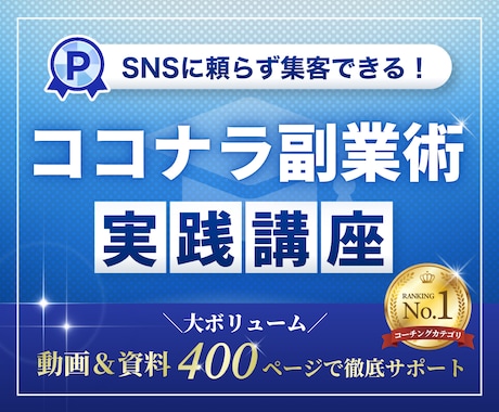 ココナラ完全攻略マニュアルを動画と資料で公開します 唯一無二の強みを商品化！最短で収益を上げる方法 イメージ1