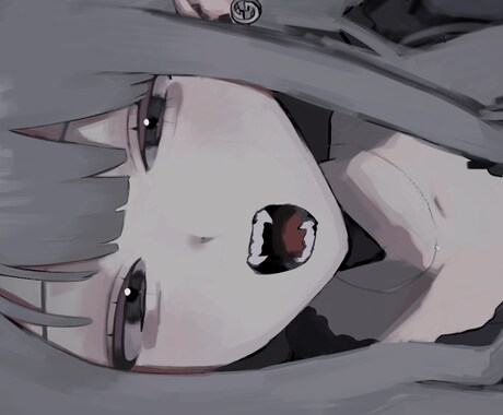 地雷系厚塗りイラスト(似顔絵◎)ます あなたの自撮りやキャラデザを写実・アニメ寄りに描きます イメージ2