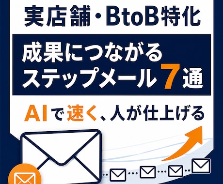 実店舗・BtoB向けステップメール7通を作成します AIで速く、人に伝わる文章へ磨き上げます イメージ1