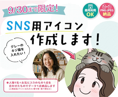 9/30まで限定！SNS用アイコン描きます イメージ1