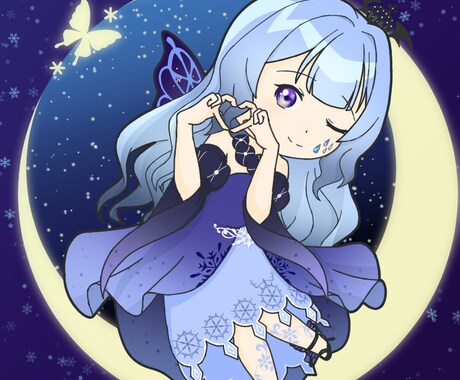 SNS用のアイコン描きます 可愛い女の子や中性的な子、ちびキャラから顔アップまで描きます イメージ2