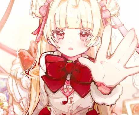 可愛くて暖かいイラストかきます 可愛くてキラキラしてる女の子のイラストを作成します♪ イメージ2